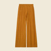 Pantalon large camel femme