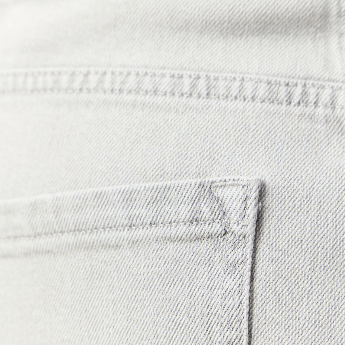 Jeans large taille haute denim gris clair femme