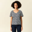 T-shirt manches courtes bleu femme
