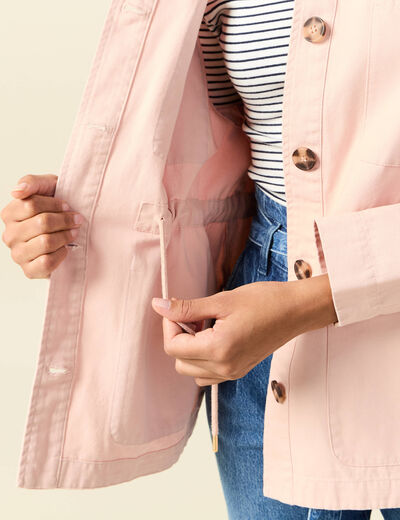 Surchemise oversize rose clair femme