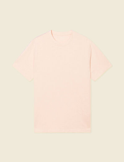 T-shirt éco-responsable rose clair homme