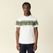 T-shirt coupe droite en coton col rond vert olive homme