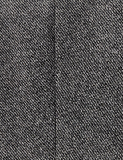 Manteau droit mi-long col montant gris fonc&eacute; homme