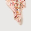 Foulard en coton effet satin&eacute;e orange femme