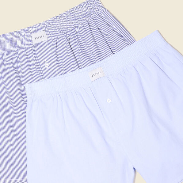 Lot 2 caleçons bleu foncé homme