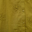 Chemise en coton manches 3/4 vert kaki femme