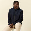 Sweat zippé à capuche bleu marine homme