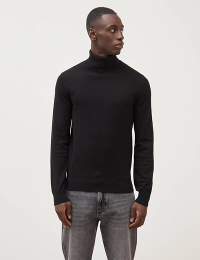 Pull manches longues noir homme