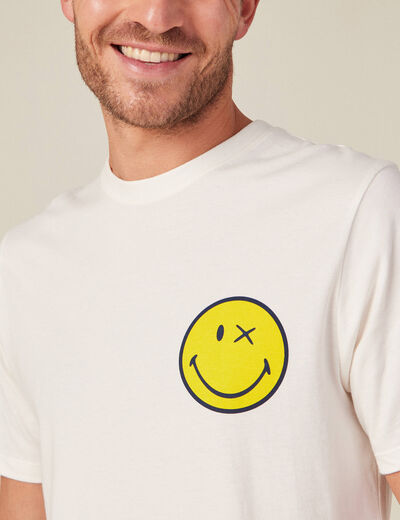 T-shirt SmileyWorld ecru homme