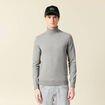 Pull droit court manches longues gris homme