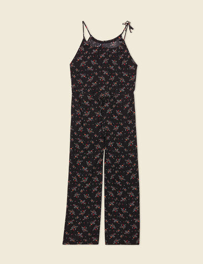 Combinaison pantalon bretelles noir femme