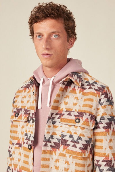 Surchemise éco-responsable beige homme