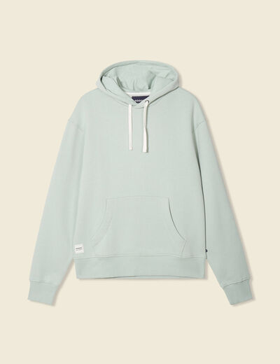 Sweat à capuche vert clair homme