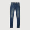 Jeans skinny push-up taille standard denim brut femme