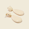Boucles d'oreilles creme femme