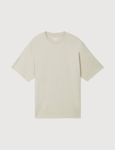 T-shirt manches courtes beige homme