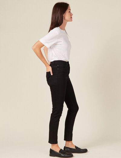 Jeans slim éco-responsable denim noir femme