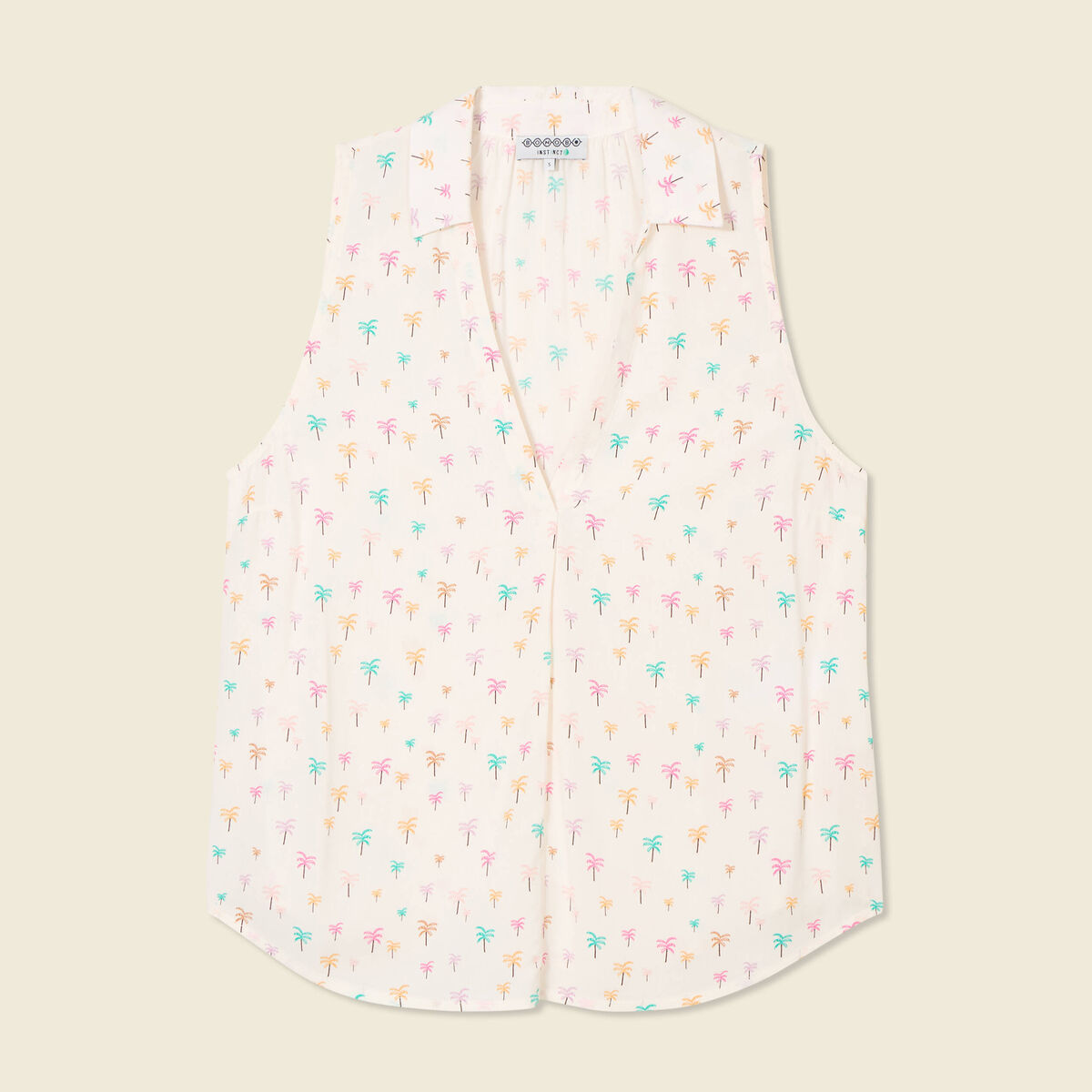 Blouse sans manches blanc femme