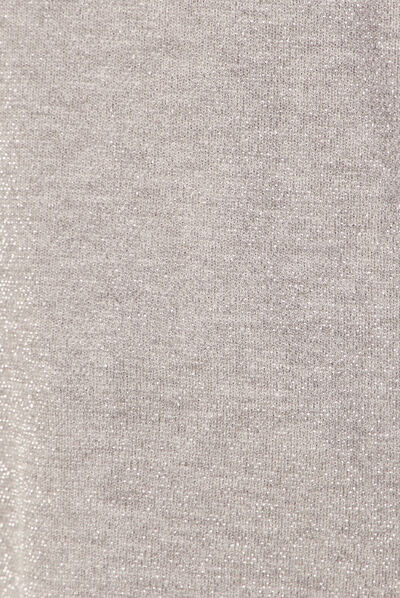T-shirt manches courtes gris argent femme