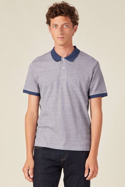 Polo éco-responsable bleu marine homme