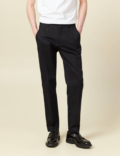 Pantalon chino noir homme