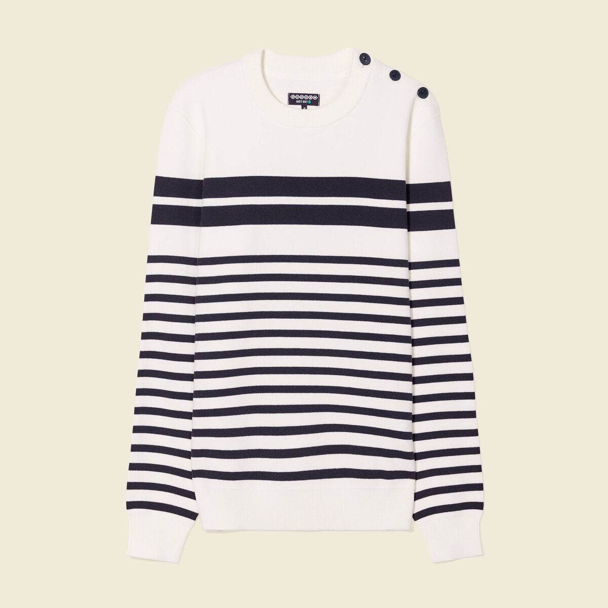 Pull éco-responsable ecru homme