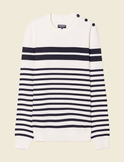 Pull éco-responsable ecru homme