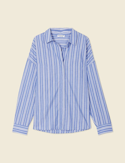 Chemise éco-responsable bleu clair femme