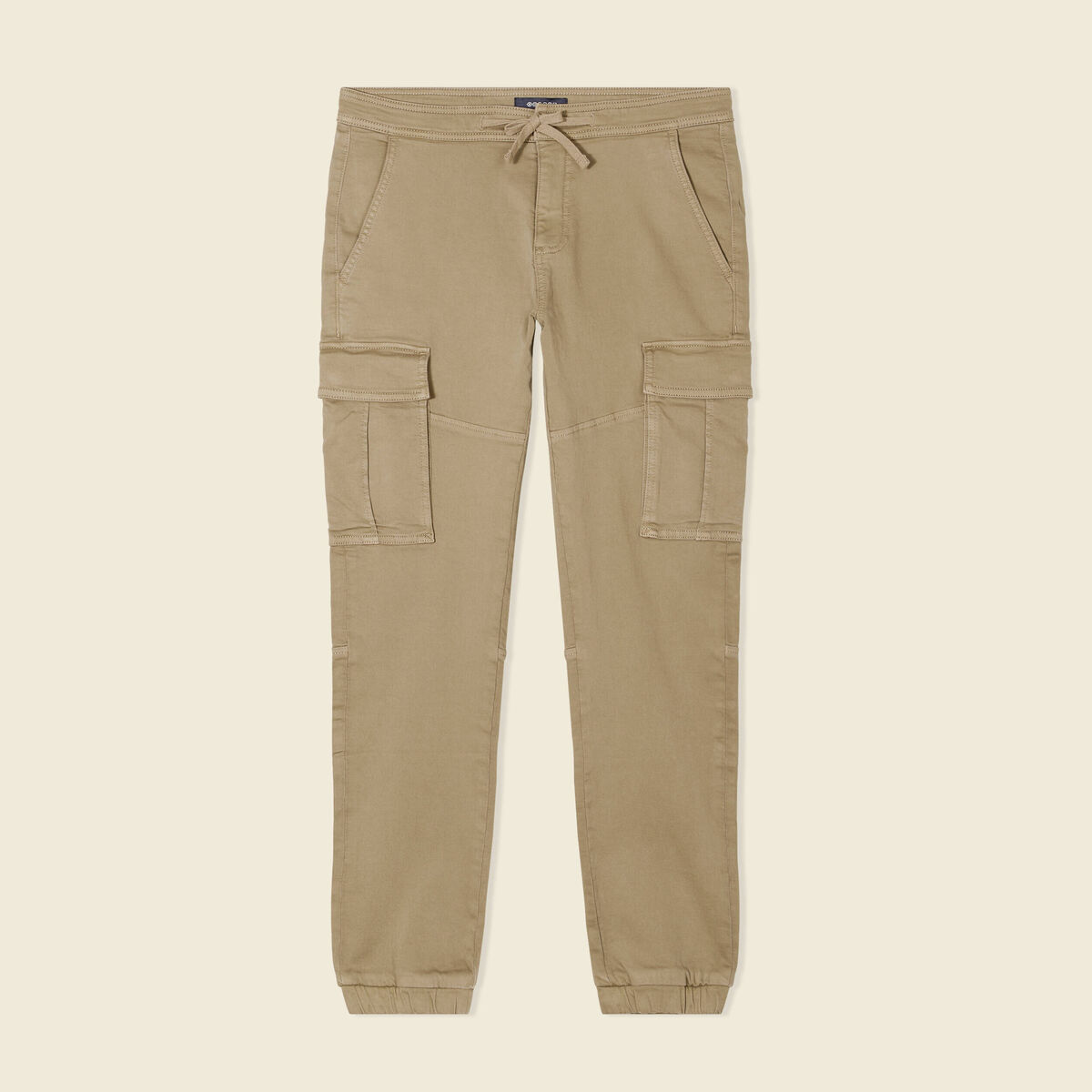 Pantalon battle bas resserr&eacute; taupe homme