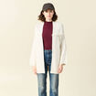 Gilet manches longues ecru femme