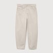 Jeans large longueur 32 en coton denim beige homme