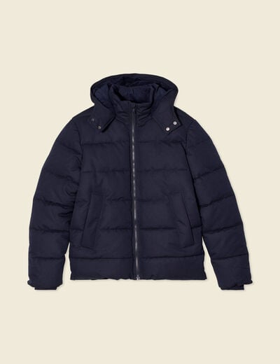 Doudoune capuche amovible bleu marine homme