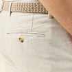 Pantalon chino longueur 32 avec ceinture gris homme