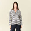 T-shirt manches longues bleu femme