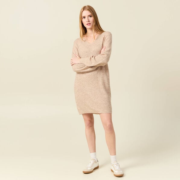 robe pull droite taupe femme Robe pull droite taupe femme