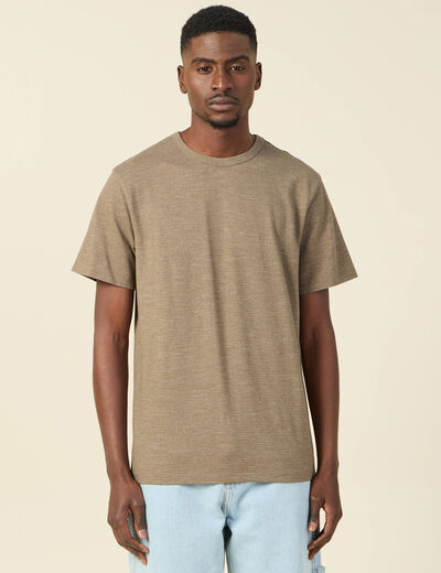 T-shirt manches courtes vert kaki homme
