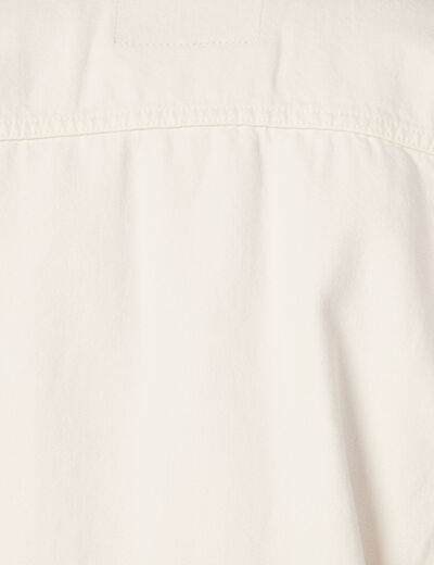 Veste droite boutonné en jean denim blanc homme