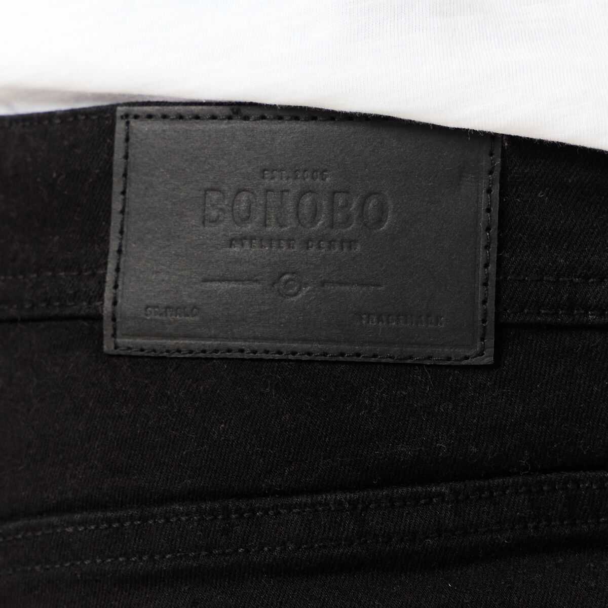 Jeans slim éco-responsable denim noir homme