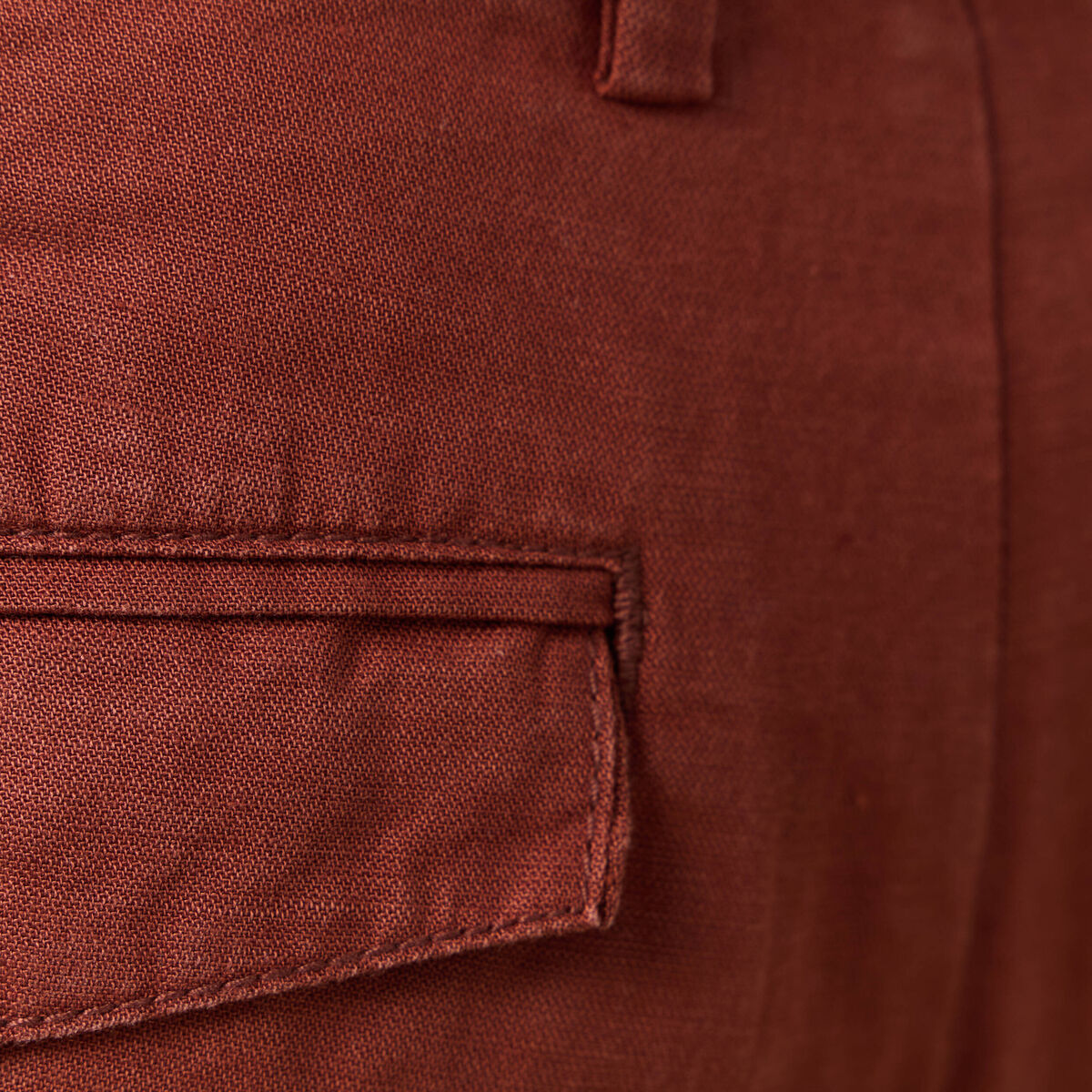 Bermuda droite à coulisse marron cognac homme