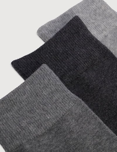 Lot de 3 paires de chaussettes gris clair homme