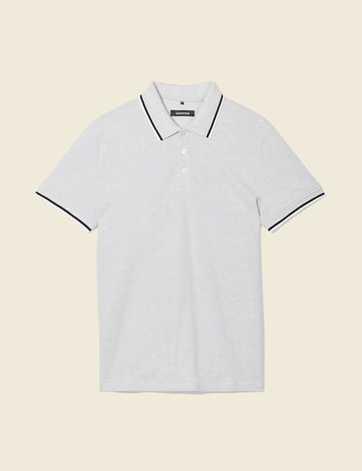 Polo manches courtes bleu clair homme