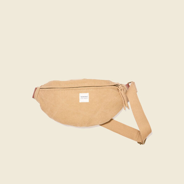 Sac banane beige homme