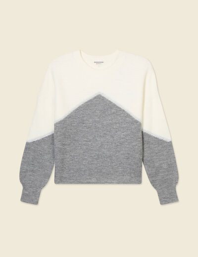 Pull éco-responsable gris clair femme