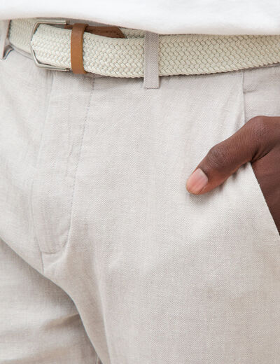 Chino coupe droite longueur 32 gris homme