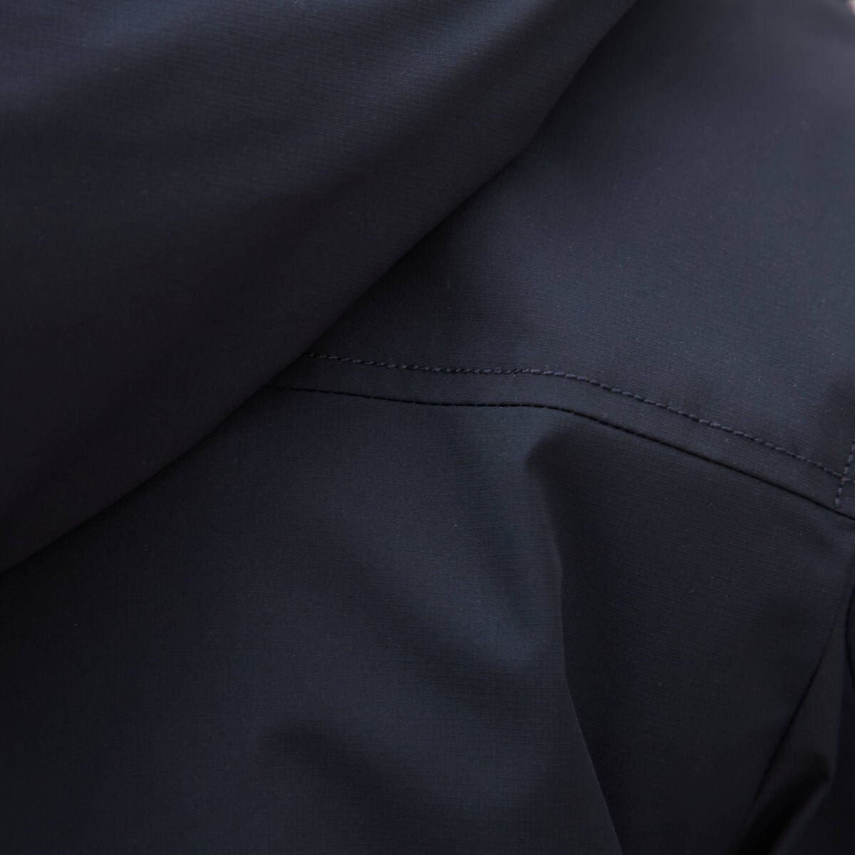 Parka coupe r&eacute;guli&egrave;re &agrave; capuche bleu marine homme
