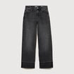 Jeans straight taille standard denim gris femme