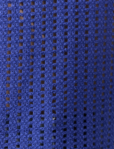 Débardeur sans manches ajouré bleu violet femme
