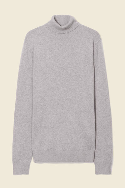 Pull manches longues gris foncé homme