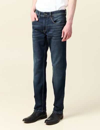 Jeans straight longueur 34 denim denim dirty homme