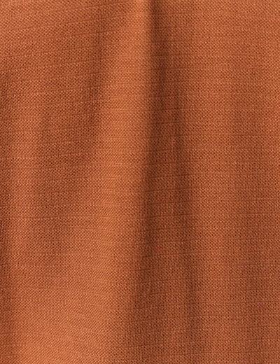 Polo éco-responsable marron cognac homme